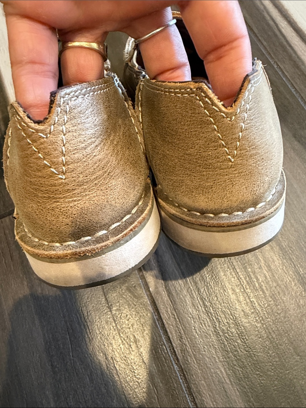 Ariat Tan Suede Slip-On Casual Loafers - Picture 4 of 7
